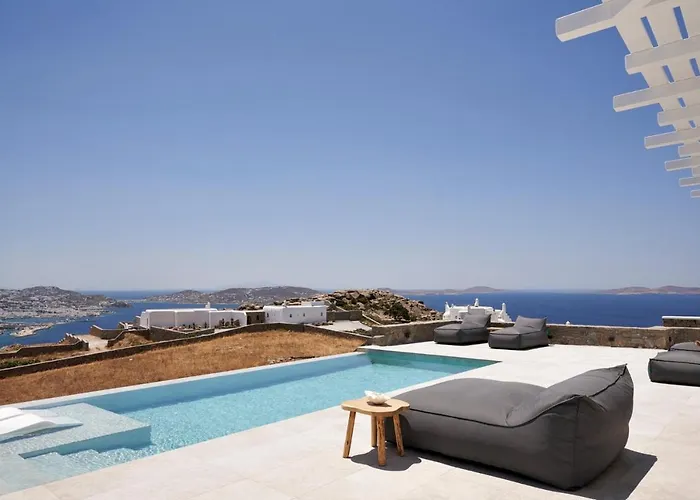 빌라 Annez With Private Pool Panoramic Sea View Mykonos Town