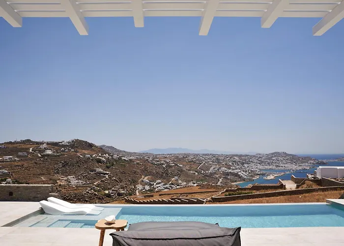 빌라 Annez With Private Pool Panoramic Sea View Mykonos Town